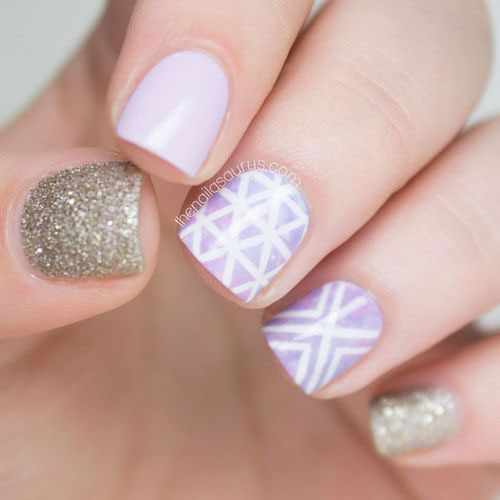 Simple Winter Nail Art Design