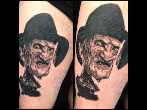 Small Freddy Krueger Head Tattoo