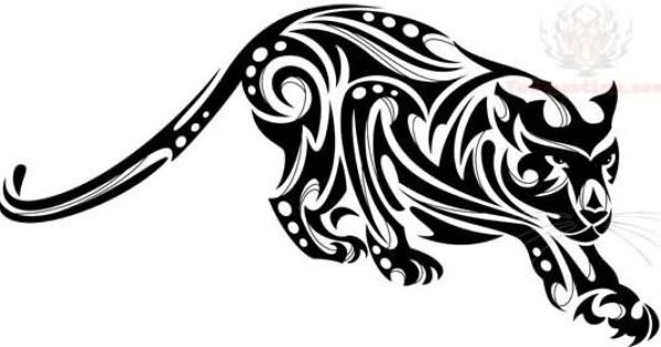 Superb Tribal Jaguar Tattoo Design