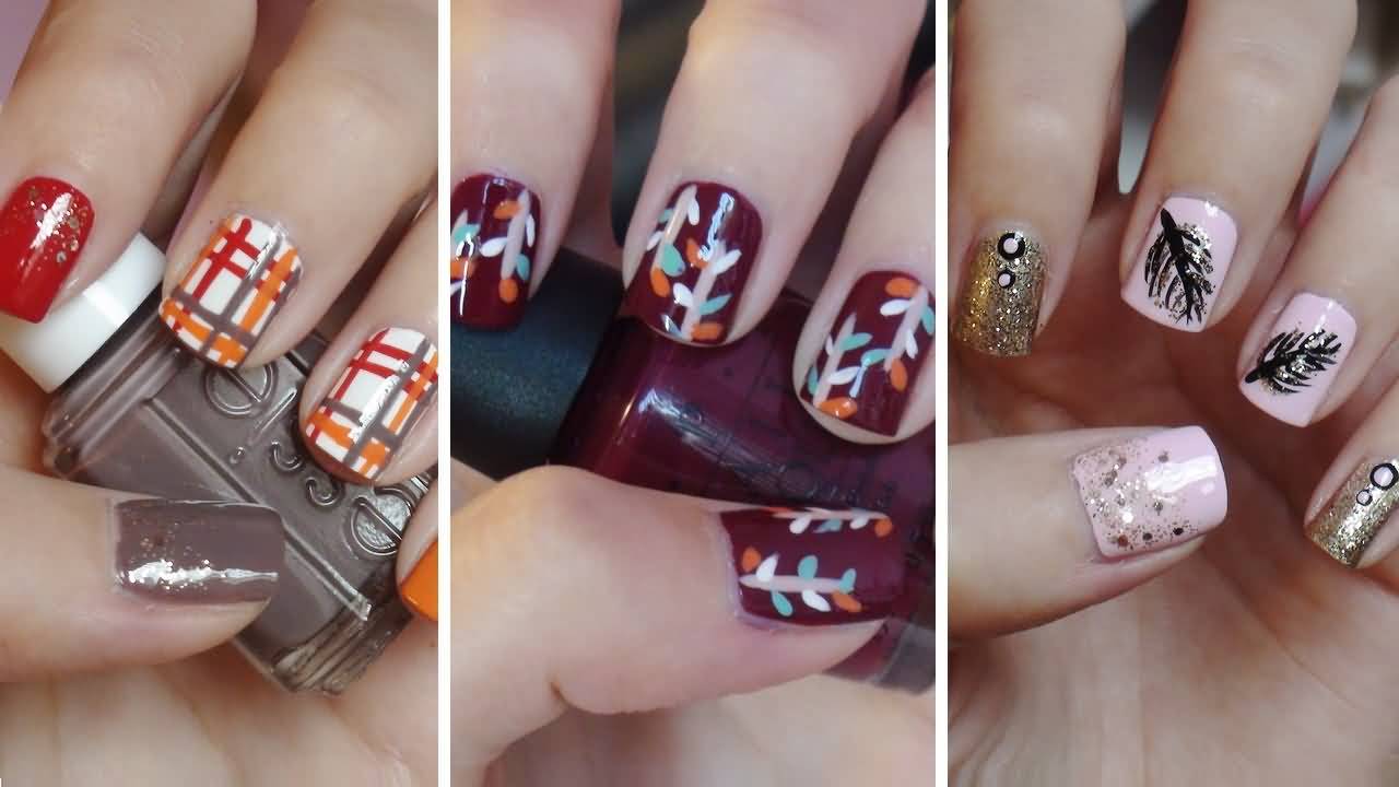 Three Easy Autumn Nail Art Designs
