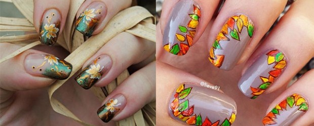 Two Cute Autumn Nail Art Designs
