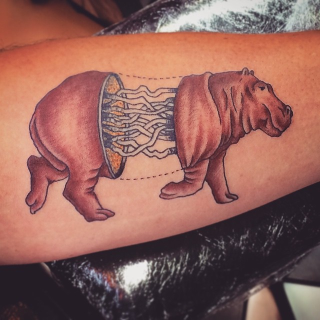 Unique Hippo Full Body Tattoo