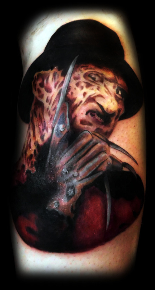 Very Nice Freddy Krueger Colored Tattoo