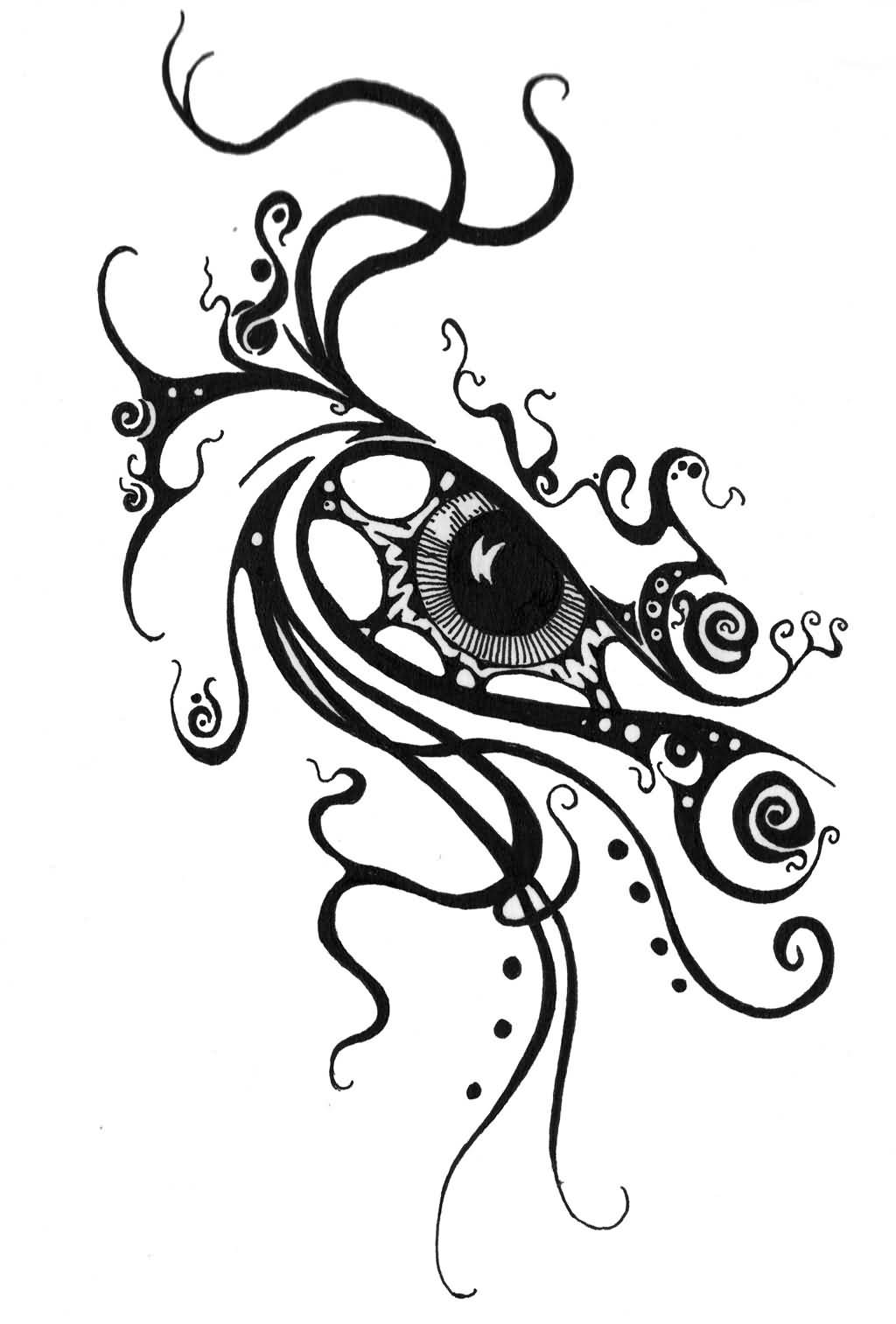 Wonderful Evil Eye Tattoo Design