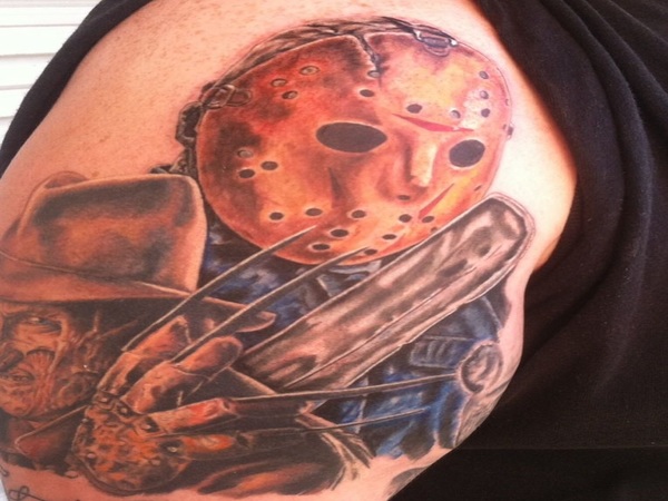 Wonderful Freddy Krueger Vs Jason Voorhees Tattoo