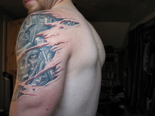 41+ Mechanical Tattoos On Shoulder