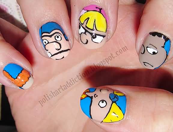 90's Nickelodeon Cartoon Nail Art