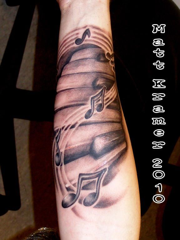 30+ Piano Tattoos On Forearm