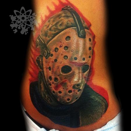 Amazing Jason Head Tattoo On Side Rib
