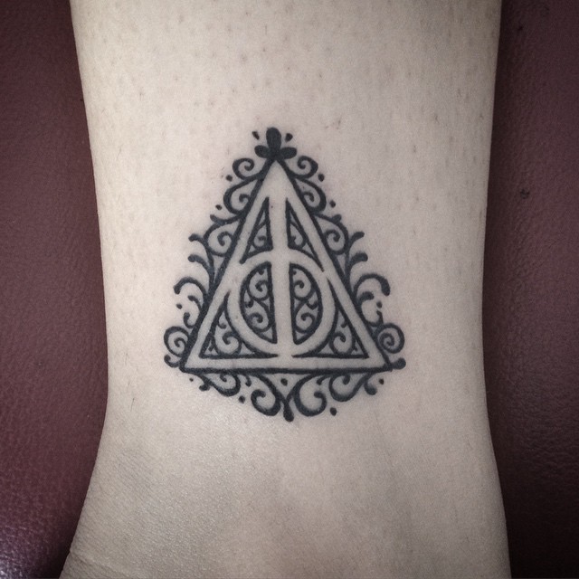 Attractive Deathly Hallows Tattoo