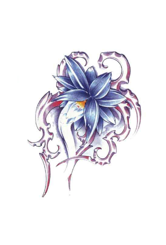 Attractive Iris Tattoo Drawing