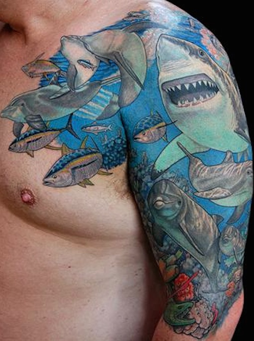 54+ Amazing Sea Creature Tattoos Ideas