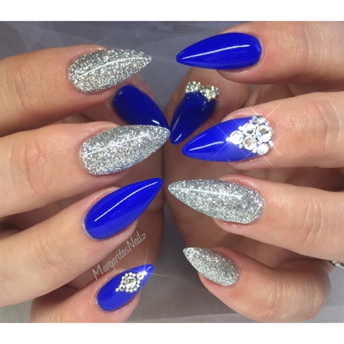 82 Best Blue And Silver Nail Art Design Ideas