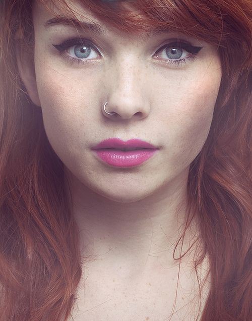 Beautiful Girl With Right Nostril Piercing