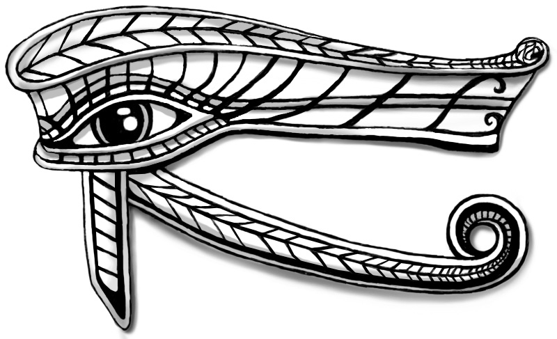 Beautifuly Designed Horus Eye Tattoo Design
