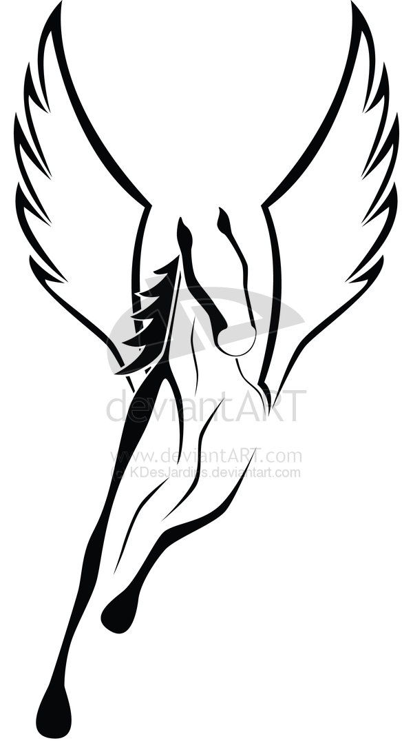 Cool Pegasus Tattoo Design