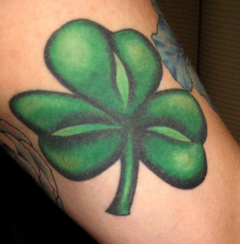 Cool Shamrock Leaf Tattoo