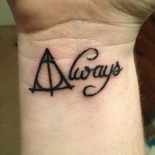Creative Hallows Always Tattoo On Wrist