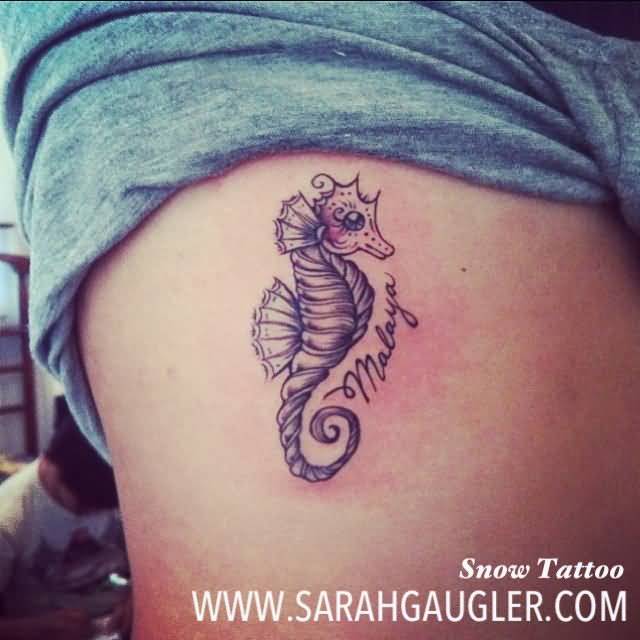 Cute Sea Creature Seahorse Tattoo