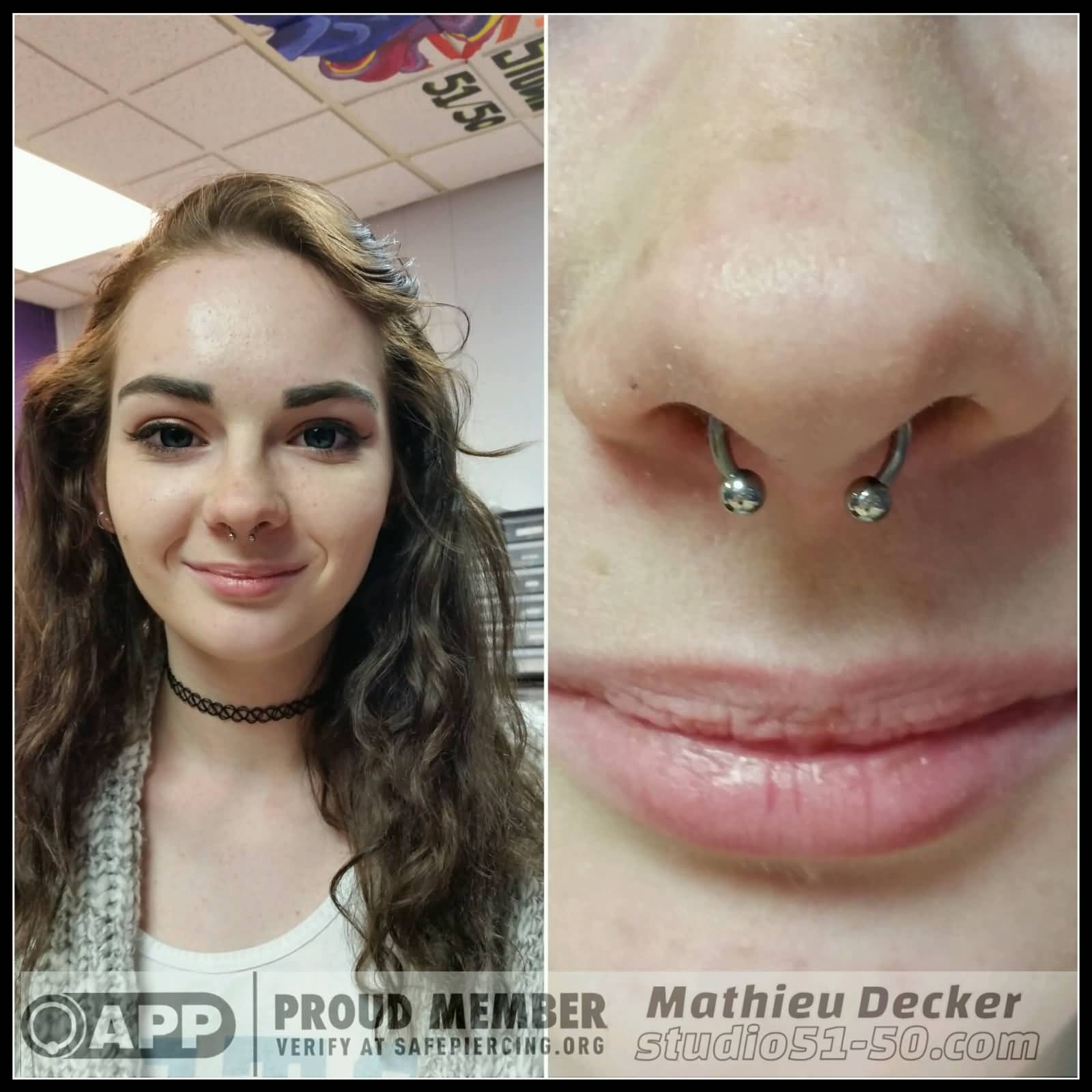 Cute Smiling Girl With Septum Piercing