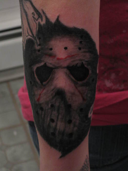 Dark Ink Scary Jason Mask Tattoo