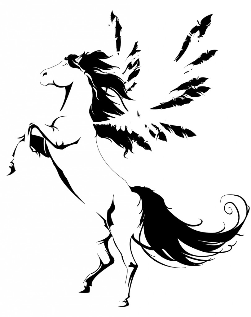 Fantastic Jumping Pegasus Tattoo Design By Hazel Reader