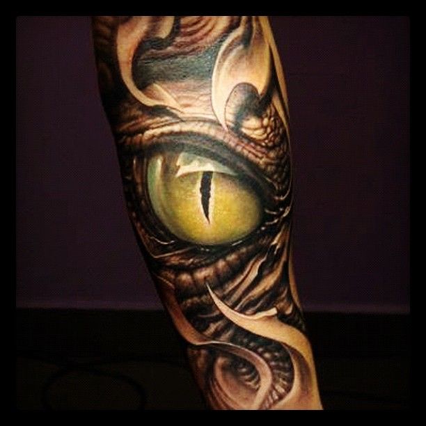 Fantastic Reptile Eye Tattoo