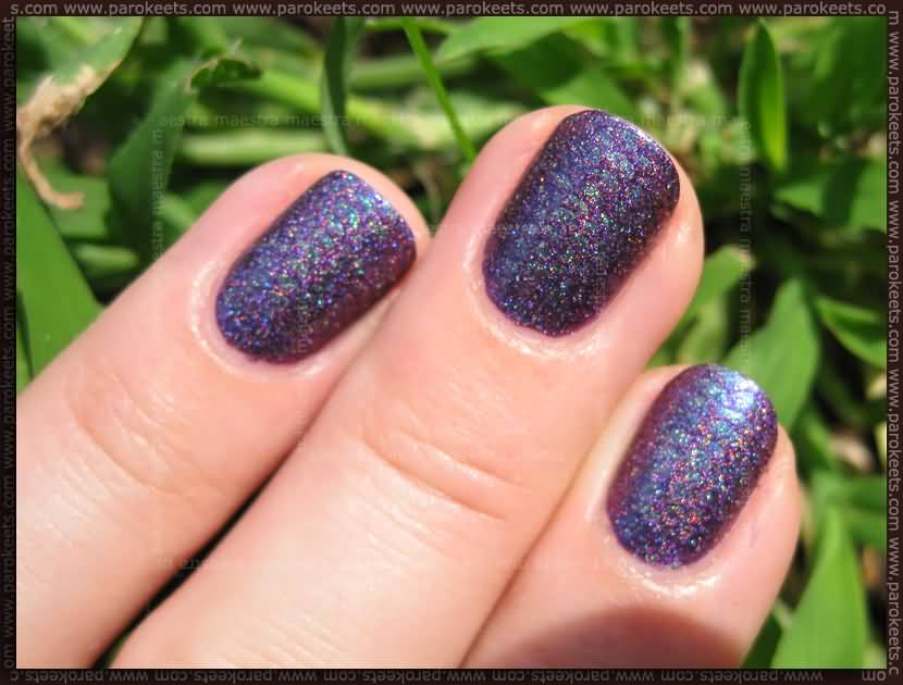 Fish Scale Duochrome And Holographic Nail Art