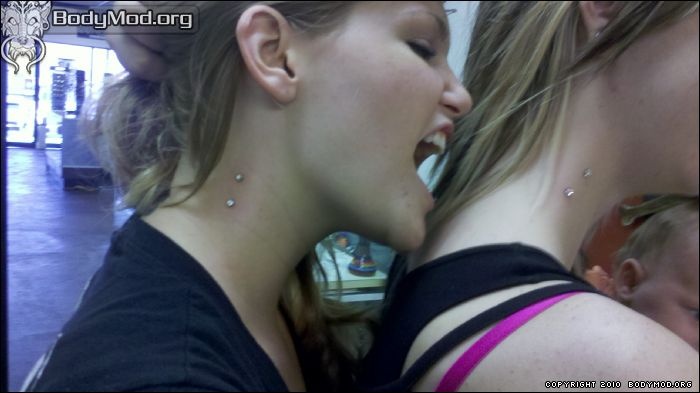 Girls With Vampire Bite Piercings