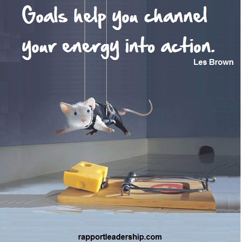 Goals help you channel your energy into action  - Les Brown