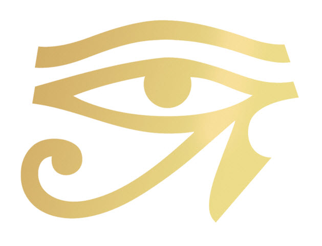 Gold Color Horus Eye Tattoo Design