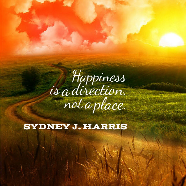Happiness is a direction, not a place  - Sydney J. Harris