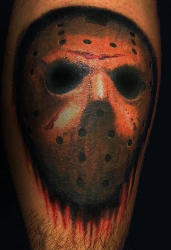 Horror Jason Mask Tattoo
