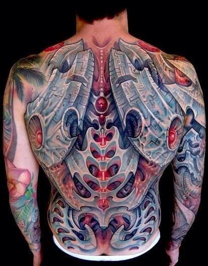 Incredible Biomechanical Full Body Tattoo For Men