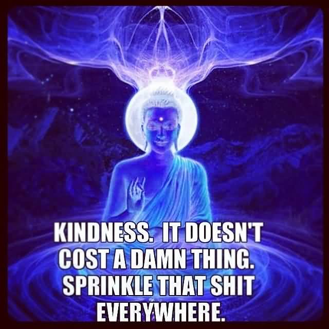 Kindness. It doesn't cost a damn thing. Sprinkle that shit everywhere