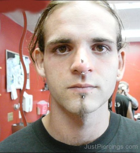 Labret And Rhino Piercing For Men