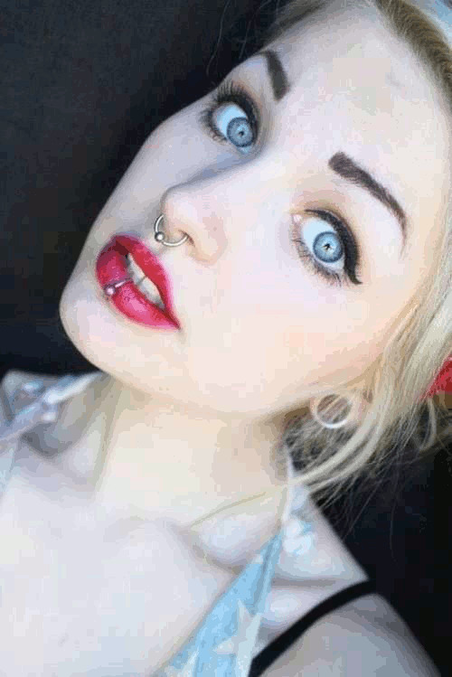 Labret And Septum Piercings With Ball Closure Rings