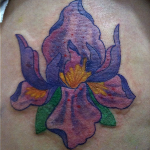Large Old School Iris Tattoo