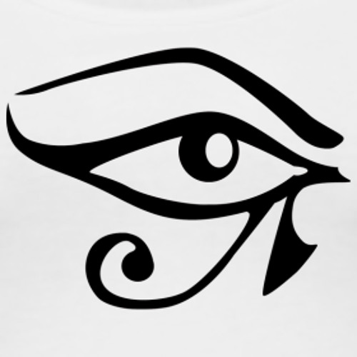 Lovely Black Horus Eye Tattoo Sample