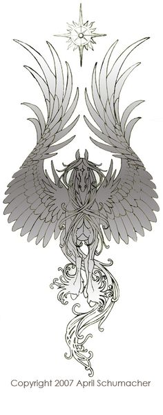 Lovely Ornamental Pegasus Tattoo Design By Pallanoph