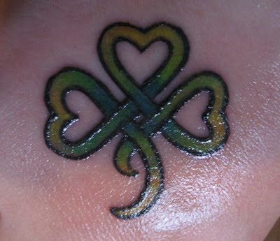Lovely Shamrock Celtic Style Tattoo