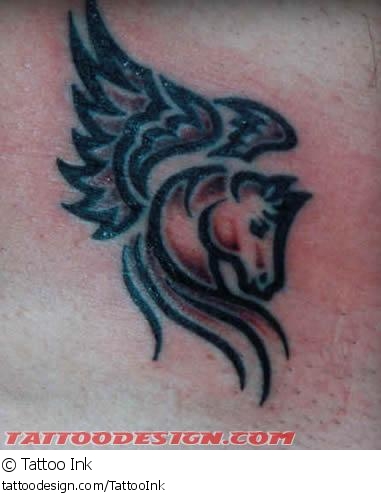 Lovely Small Pegasus Tattoo By Tattoo Ink