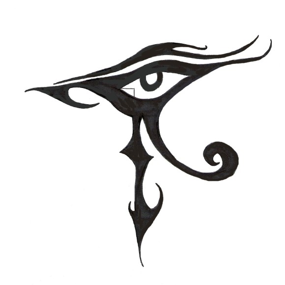 Lovely Tribal Horus Eye Tattoo Design