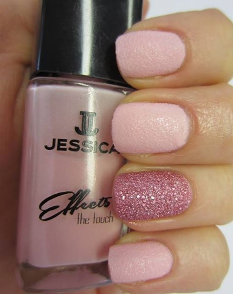 Matte Pink Nails With Accent Glitter Nail Art By Tarikisa