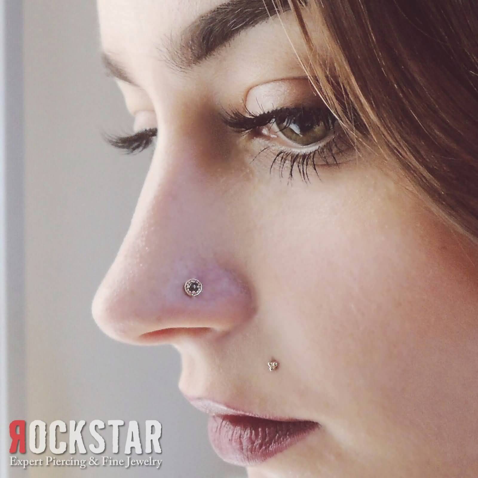 Monroe And Nostril Piercing For Girls