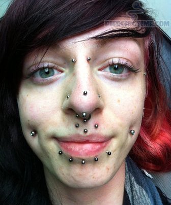 Multiple Face And Rhino Piercing