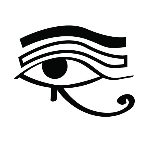 Nice Black And White Horus Eye Tattoo Stencil