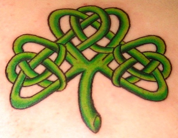 Nice Celtic Shamrock Leaf Tattoo