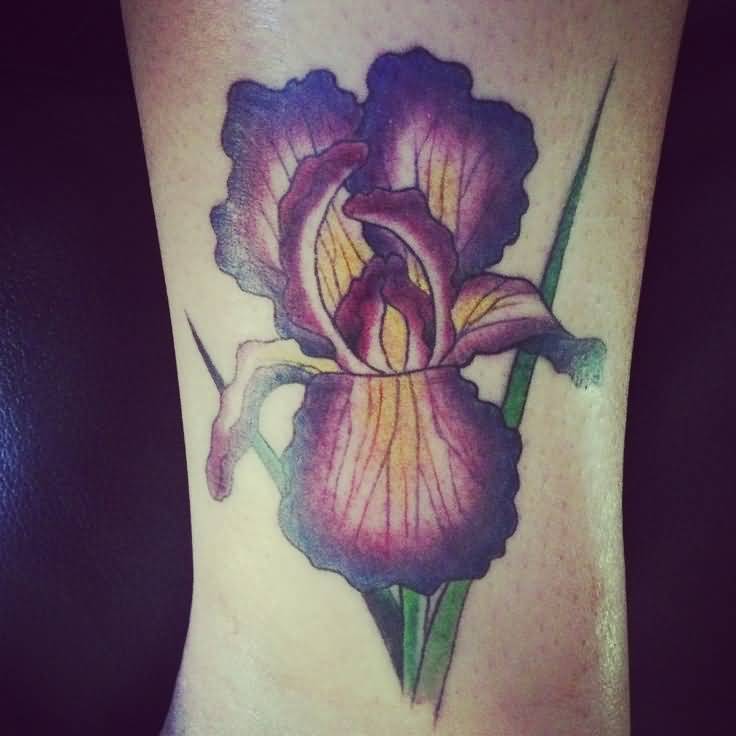 Nice Iris Flower Tattoo