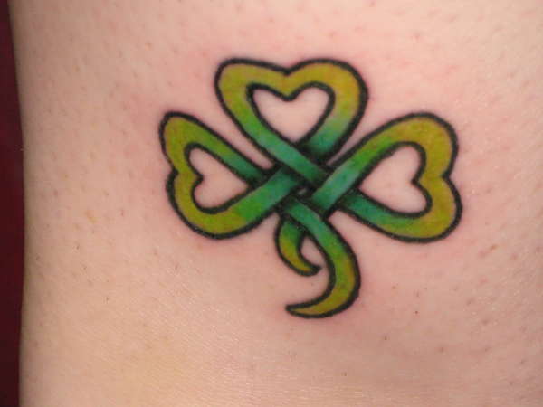 Nice Shamrock In Celtic Style Tattoo